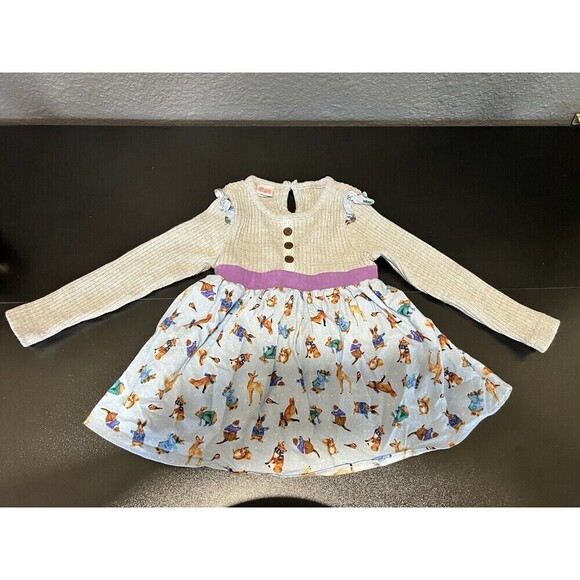 3 Girl’s Dresses Size 3T Toddler Ricrac & Ruffles Embroidered Christmas - Picture 6 of 13